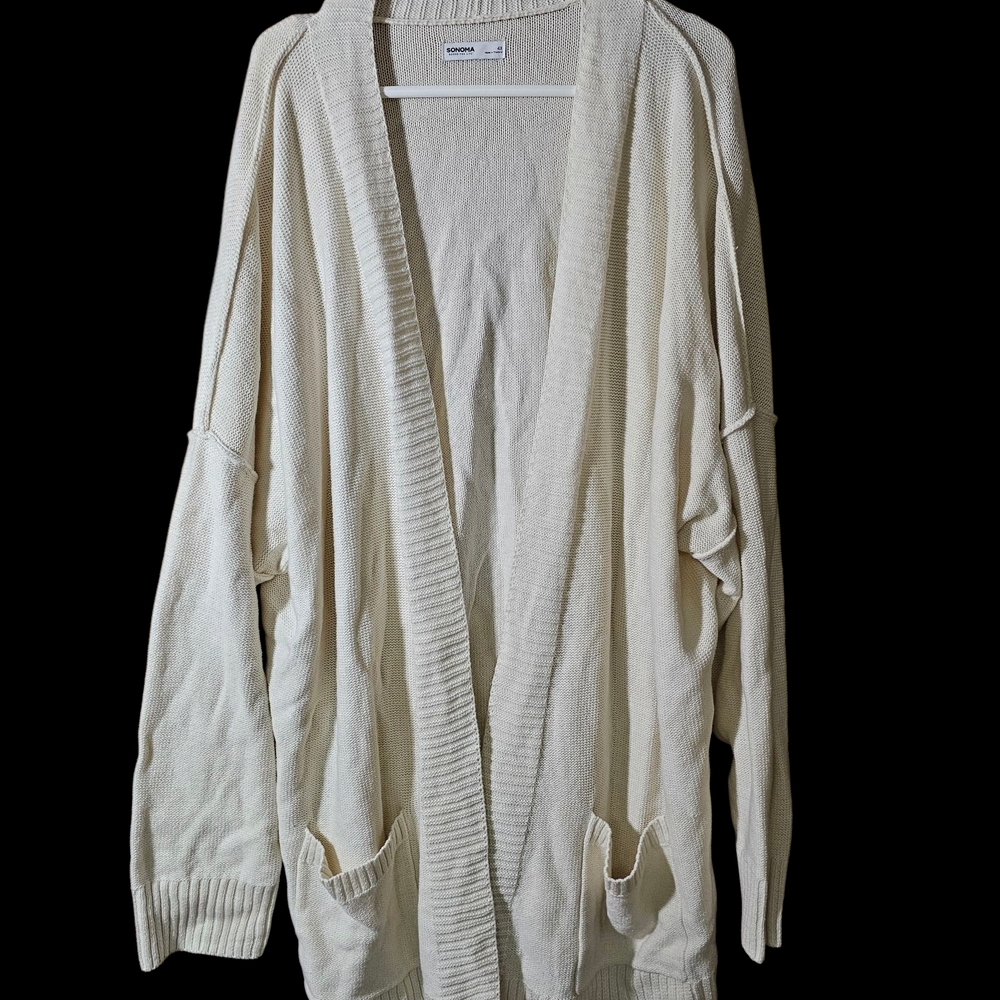 Women's Cream Cardigan Sweater